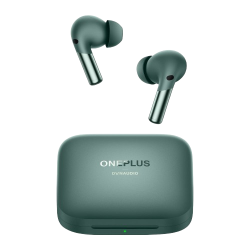 OnePlus Buds Pro 2 earbuds showcasing their sleek design and featuring advanced noise cancellation