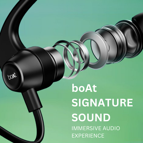 boAt Rockerz 255 Pro with signature sound delivering an immersive audio experience.