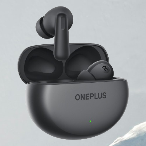 OnePlus Nord Buds 3 with ergonomic fit, displayed alongside the charging case in a modern setup