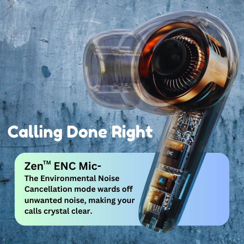 Boult Audio Z40 with Zen ENC microphone for crystal-clear voice calls in noisy environments.