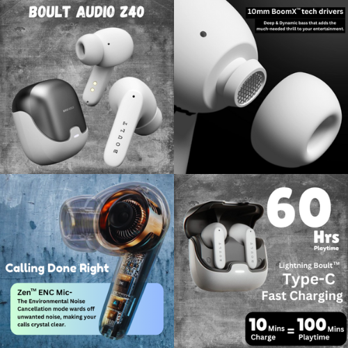 Boult Audio Z40-Premium wireless earbuds with advanced features and stylish design.
